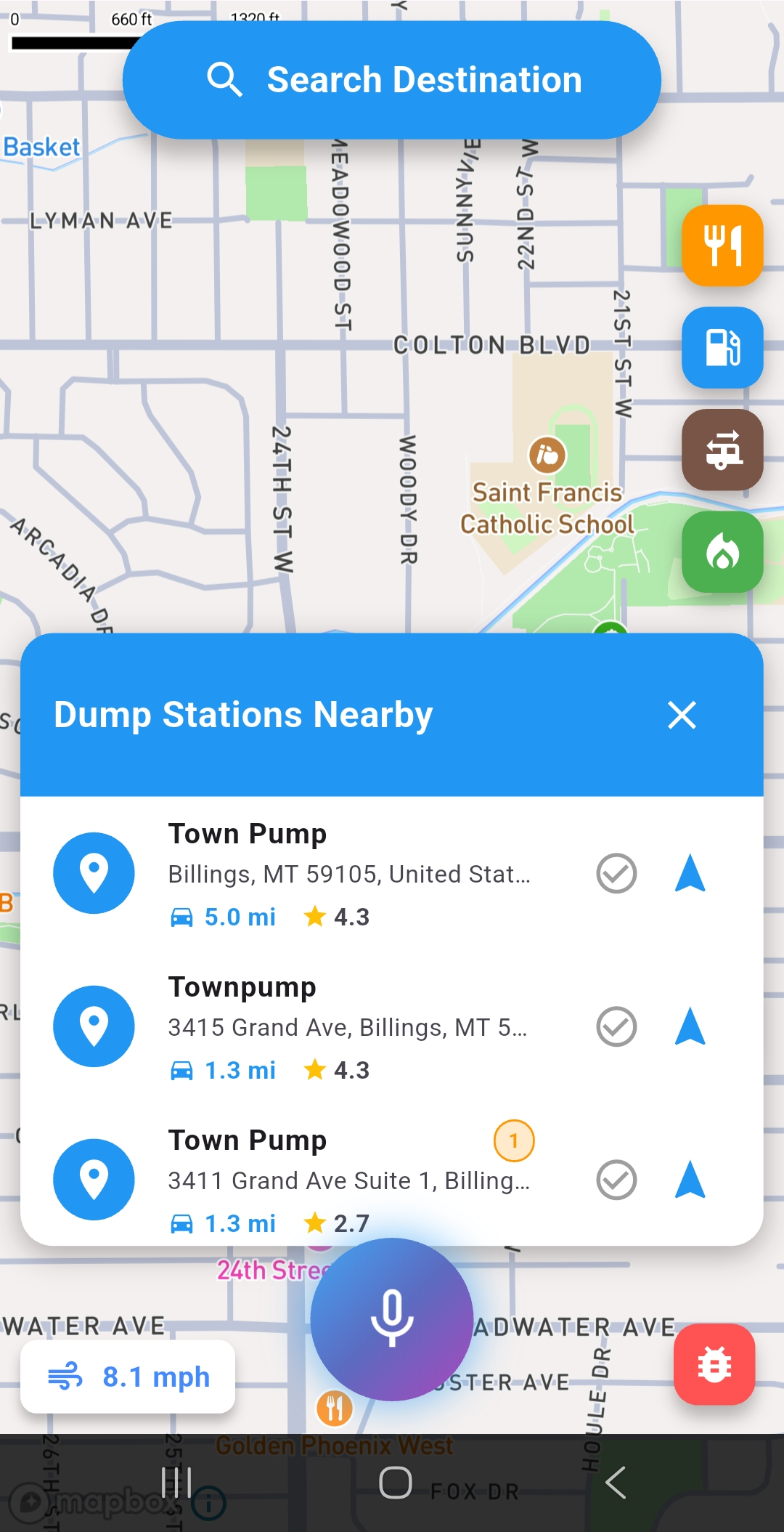 Dump Stations List